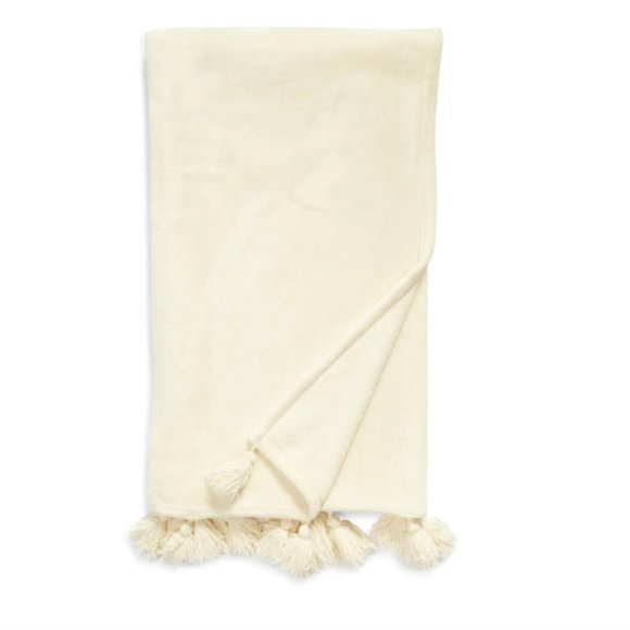 Nordstrom Bliss Plush Tassel Throw - Picture 1 of 2
